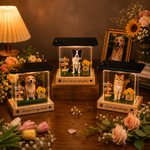 Personalized 3D Holographic Digital Pet House with Text Interactive Tech Memorial Anniversary Gift for Cat Dog Lover