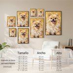 Impresiones en lienzo personalizado con foto de mascota y nombre estilo textura de pintura moderna regalo de cumpleaños para amantes de las mascotas