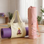 Personalisierte bestickt Yoga Pose große Kapazität Yoga-Matte Tasche mit Namen Pilates Zubehör Geburtstag Geschenk für Yoga-Liebhaber
