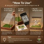 Personalized 3D Holographic Digital Pet House with Text Interactive Tech Memorial Anniversary Gift for Cat Dog Lover