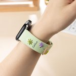 Personalised Bohemian Style Embroidered Flower Watch Band with Name Birthday Gift for Girl Woman