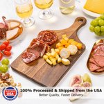 Personalized Engraved Flower Mountain Wood Charcuterie Cutting Board with Handle and Name Ship from USA Wedding Gift for Family