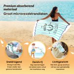 Gepersonaliseerde strandhanddoek met naam in gestreepte Pool Club exclusieve lidmaatschapsstijl zomervakantie  en verjaardagscadeau voor familie