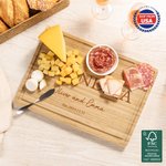 Personalized Engraved Floral Mom Grandma FSC Bamboo Cutting Board with Name and Juice Groove Ship from USA Mother's Day Birthday Gift for Family