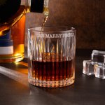 Personalized I Can Marry People Wedding Rings Design 10 oz Whiskey Glass with Name and Date Wedding Celebrate Party Gift for Officiant