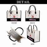 Personalized Cute Highland Cow Durable Makeup Bag Large Tote Bag with Text Nurses Day Birthday Gift for Nurse Doctor Student