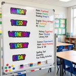 Personalised Multicolored Rainbow Doodle Letter Whiteboard Magnet with Text Daily Interactive Teaching Tool Back to School Gift for Teachers