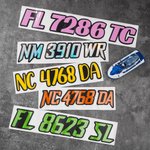 Adesivi personalizzati impermeabili in fibra di carbonio con numeri e lettere della barca, set di 2 adesivi per l'uso quotidiano per gli amanti delle moto d'acqua
