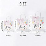 Personalised Cute Balloon Cake Bow Clear Gift Bag with Age Name and Text Daily Use Birthday Gift for Kids Women