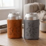 Personalised Fist Bump PU Leather Can Cooler with 1-5 Kid Names Father's Day Birthday Gift for Dad