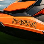 Adesivi personalizzati impermeabili in fibra di carbonio con numeri e lettere della barca, set di 2 adesivi per l'uso quotidiano per gli amanti delle moto d'acqua