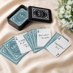 Personalized Floral Frame Initial Date Memorable Playing Card with Box Wedding Anniversary Gift for Couple