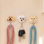 Personalised Durable Pet Portrait Photo Acrylic Hook Adhesive Wall Decor Daily Use Birthday Gift for Pet Lover