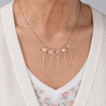 Personalised Multiple 1-8 Birth Butterflies Necklace with Name Birthday Gift for Mother Grandmother Family