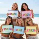 Personalised Artistic Name Multicolour Waterproof Sandproof Pool Beach Bag Daily Use Travel Summer Holiday Party Gift for Her