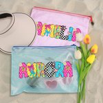 Personalised Artistic Name Multicolour Waterproof Sandproof Pool Beach Bag Daily Use Travel Summer Holiday Party Gift for Her