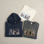 Maglietta e felpa personalizzata con ricamo di 3 foto, unica e speciale - Regalo di compleanno e anniversario per papà e mamma