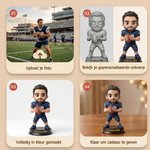 Gepersonaliseerd 3D cartoon sportfiguur met naam unieke bureau decoratie verjaardagscadeau en teamcadeau voor sportliefhebbers