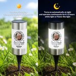 Personalised Always Loved Photo Solar Garden Light with Name and Year Garden Decor Sympathy Memorial Gift for Loss of Loved One