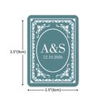 Personalized Floral Frame Initial Date Memorable Playing Card with Box Wedding Anniversary Gift for Couple
