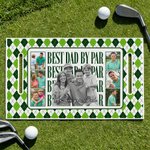 Personalised Multicolour Unique Photo Golf Cart Seat Cover with Name and Text Birthday Father's Day Gift for Golf Lover