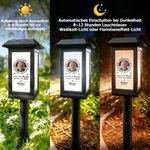 Personalisierte Solar-Gedenkleuchte mit Foto und Schmetterling | mit Namen und Jahr | Garten-Deko | Erinnerungsgeschenk für Familie und Freunde