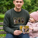 Maglietta e felpa personalizzata con ricamo di 3 foto, unica e speciale - Regalo di compleanno e anniversario per papà e mamma