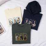Maglietta e felpa personalizzata con ricamo di 3 foto, unica e speciale - Regalo di compleanno e anniversario per papà e mamma