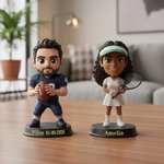 Gepersonaliseerd 3D cartoon sportfiguur met naam unieke bureau decoratie verjaardagscadeau en teamcadeau voor sportliefhebbers