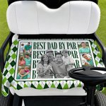 Personalised Multicolour Unique Photo Golf Cart Seat Cover with Name and Text Birthday Father's Day Gift for Golf Lover