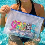 Personalised Artistic Name Multicolour Waterproof Sandproof Pool Beach Bag Daily Use Travel Summer Holiday Party Gift for Her