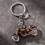 Personalized Motorcycle Guardian Angel Keychain with Name Moto Club Birthday Gift for Moto Lovers