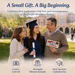 Porte-monnaie en bois personnalisé avec nom en 3D et année Cadeau de fin d'études pour les diplômés