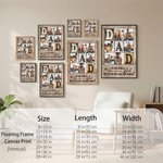 Personalised Dad Mom 6 Photos Collage Canvas Prints with Title  Warm Minimalist Home Decor Anniversary Family Gift for Dad Mom