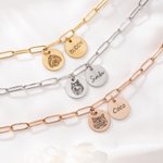 Personalizada Pet Retrato Collar con nombre grabado Dainty Joyería Birthdayt Memorial Sympathy Gift for Dog Cat Owner Lover