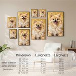 Stampa su tela personalizzata con foto dell'animale domestico e nome in stile pittura materica - Regalo di compleanno per amanti degli animali