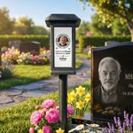 Personalised Always Loved Butterfly Photo Solar Garden Light with Name and Year Garden Decor Memorial Sympathy Gift for Family Friend