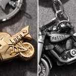 Personalized Motorcycle Guardian Angel Keychain with Name Moto Club Birthday Gift for Moto Lovers