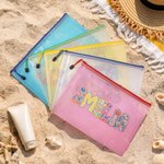 Personalized Artistic Name Waterproof Sandproof Beach Bag Pool Bag Summer Vacation Party Gift for Women