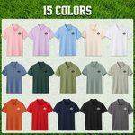 Polo personalizzata multicolore a tema golfistico traspirante con nome Golf Club Compleanno Regalo per la festa del papà per i padri giocatori di golf