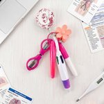 Personalised Chinoiserie Floral Badge Reel with Initial and Badge Buddy Birthday Appreciation Gift for Nurse Doctor