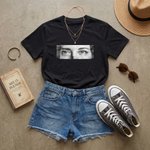 Personalized Multicolor Eyes Photo Soft T-shirt Sweatshirt Hoodie Birthday Anniversary Gift Couples