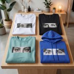Personalized Multicolor Eyes Photo Soft T-shirt Sweatshirt Hoodie Birthday Anniversary Gift Couples