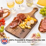 Personalized Cute 1-8 Names Biscuit Family Reversible Cheese Charcuterie Cutting Board with Grip Ship from USA Mother's Day Gift for Grandma Mom