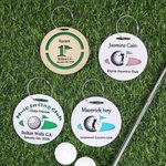 Personalised Hole In One Golf Pattern Acrylic Golf Bag Tag with Text and Date Daily Use Birthday Gift for Golf Players Lovers