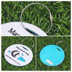 Personalised Hole In One Golf Pattern Acrylic Golf Bag Tag with Text and Date Daily Use Birthday Gift for Golf Players Lovers