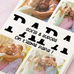 Puzzle en briques personnalisé avec nom photos et texte - Cadeau d'anniversaire et fête des Pères pour papa grand-père et famille