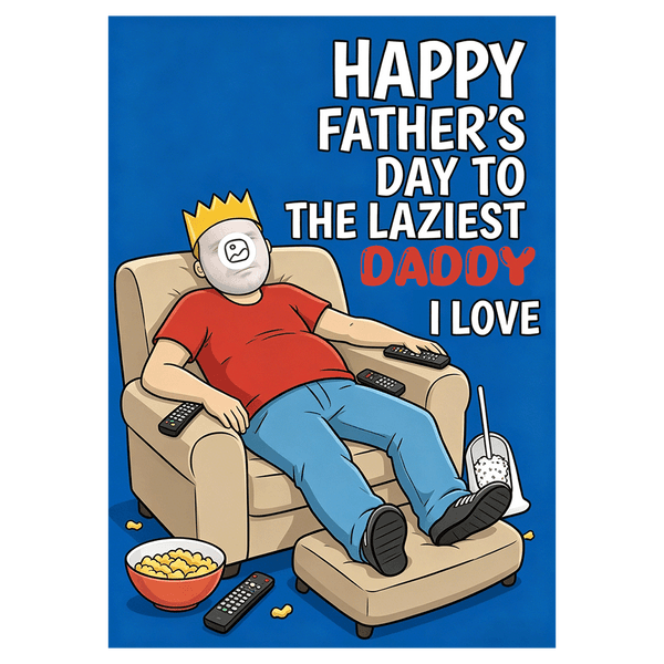 Lazy Daddy Cartoon Couch Father's Day Ecard