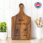 Personalized Cute 1-8 Names Biscuit Family Reversible Cheese Charcuterie Cutting Board with Grip Ship from USA Mother's Day Gift for Grandma Mom