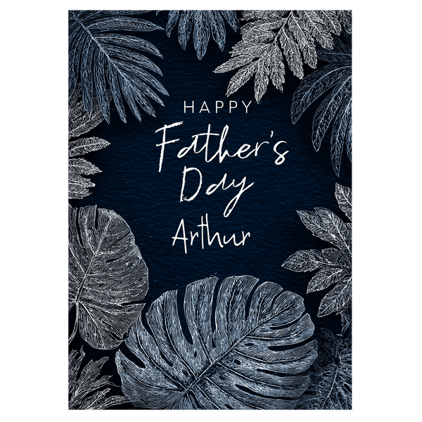 Tropical Leaves Father’s Day Ecard